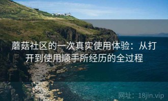 蘑菇社区的一次真实使用体验：从打开到使用顺手所经历的全过程