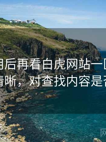 反复使用后再看白虎网站一区：分类是否清晰，对查找内容是否友好