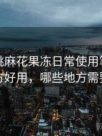 天美蜜桃麻花果冻日常使用笔记：哪些地方好用，哪些地方需要适应