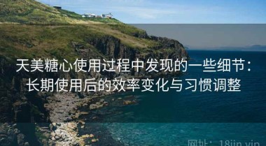 天美糖心使用过程中发现的一些细节：长期使用后的效率变化与习惯调整