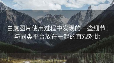 白虎图片使用过程中发现的一些细节：与同类平台放在一起的直观对比