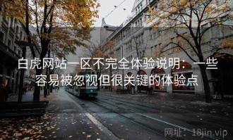白虎网站一区不完全体验说明：一些容易被忽视但很关键的体验点