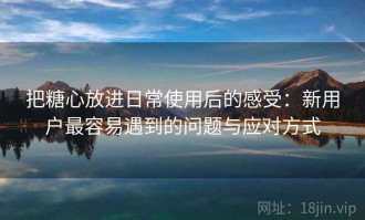 把糖心放进日常使用后的感受：新用户最容易遇到的问题与应对方式