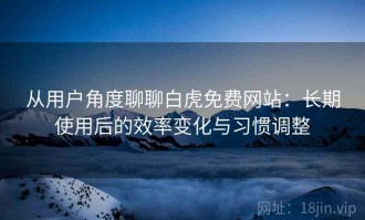 从用户角度聊聊白虎免费网站：长期使用后的效率变化与习惯调整