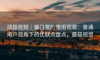 蘑菇视频｜偏日常的使用观察：普通用户视角下的优缺点盘点，蘑菇视觉