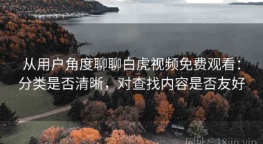 从用户角度聊聊白虎视频免费观看：分类是否清晰，对查找内容是否友好