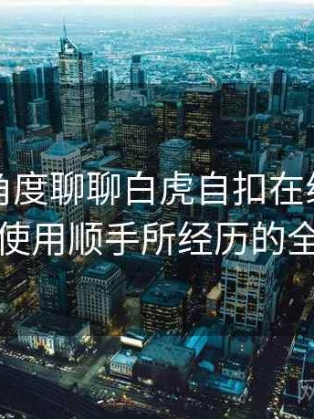 从用户角度聊聊白虎自扣在线：从打开到使用顺手所经历的全过程