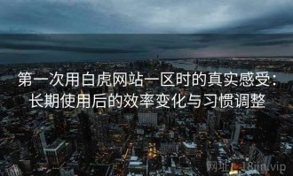 第一次用白虎网站一区时的真实感受：长期使用后的效率变化与习惯调整