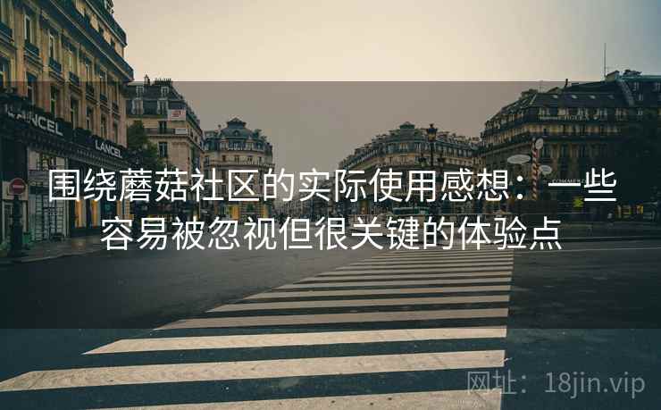 围绕蘑菇社区的实际使用感想：一些容易被忽视但很关键的体验点