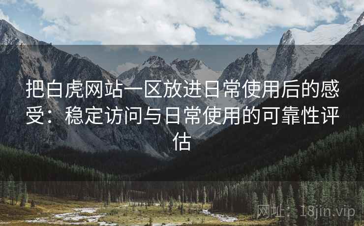 把白虎网站一区放进日常使用后的感受:稳定访问与日常使用的可靠性评估 把白虎网站一区放进日常使用后的感受:稳定访问与日常使用的可靠性评估