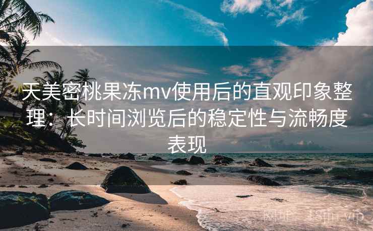 天美密桃果冻mv使用后的直观印象整理：长时间浏览后的稳定性与流畅度表现