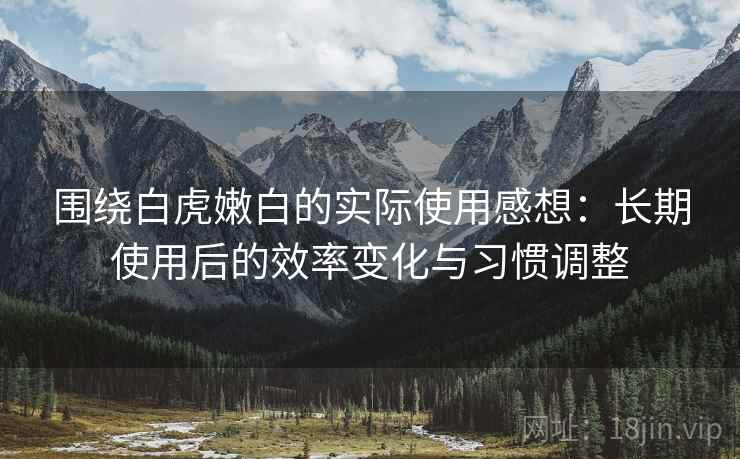 围绕白虎嫩白的实际使用感想:长期使用后的效率变化与习惯调整 围绕白虎嫩白的实际使用感想:长期使用后的效率变化与习惯调整