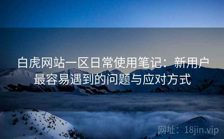 白虎网站一区日常使用笔记：新用户最容易遇到的问题与应对方式