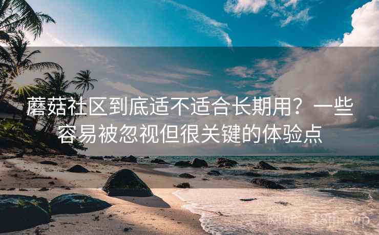 蘑菇社区到底适不适合长期用?一些容易被忽视但很关键的体验点 蘑菇社区到底适不适合长期用?一些容易被忽视但很关键的体验点