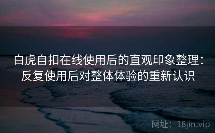白虎自扣在线使用后的直观印象整理：反复使用后对整体体验的重新认识