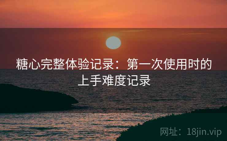糖心完整体验记录:第一次使用时的上手难度记录 糖心完整体验记录:第一次使用时的上手难度记录