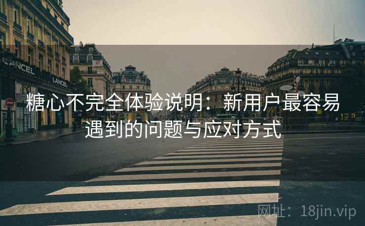 糖心不完全体验说明:新用户最容易遇到的问题与应对方式 糖心不完全体验说明:新用户最容易遇到的问题与应对方式