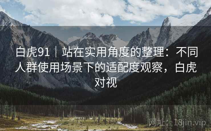 白虎91|站在实用角度的整理:不同人群使用场景下的适配度观察,白虎对视 白虎91|站在实用角度的整理:不同人群使用场景下的适配度观察,白虎对视